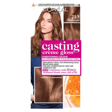 Paris Casting Creme Gloss Semi-Permanent Hair Dye, Blonde Hair Dye 713 Iced Latte